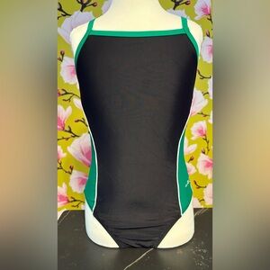 Women's Black and Green Swimsuit